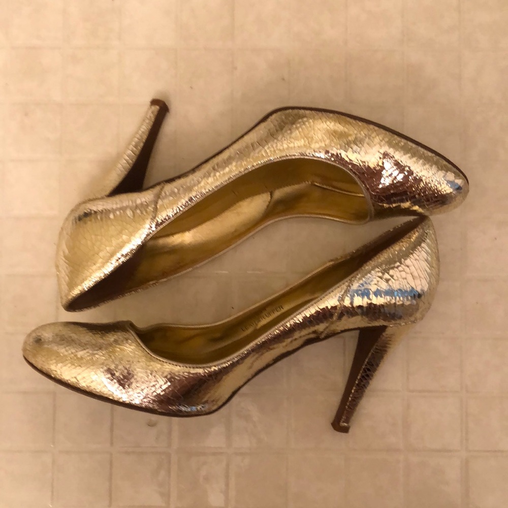 Jcrew Gold heels